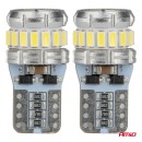 Ampoules LED CANBUS T10 W5W 16SMD 2SMD 3014 3030 Blanc 12V 24V AMIO-04260