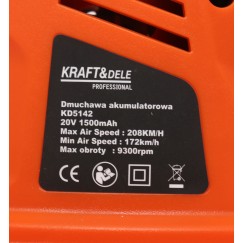 Souffleur de feuille électrique  sur batterie 18V 1500 mAh 